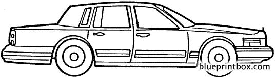 lincoln continental town car 1996 - BlueprintBox.com - Free Plans and
