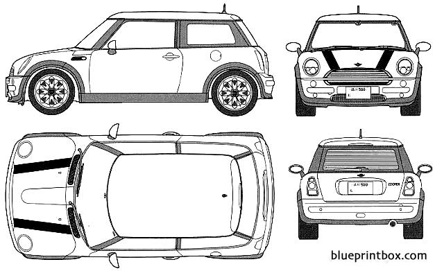 mini cooper 2001 - BlueprintBox.com - Free Plans and Blueprints of Cars ...