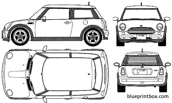 mini one 2001 - BlueprintBox.com - Free Plans and Blueprints of Cars ...