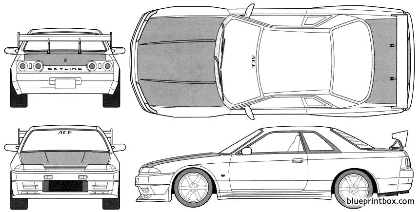 Nissan Skyline R32 Gt R BlueprintBox Free Plans And Blueprints 18600 ...
