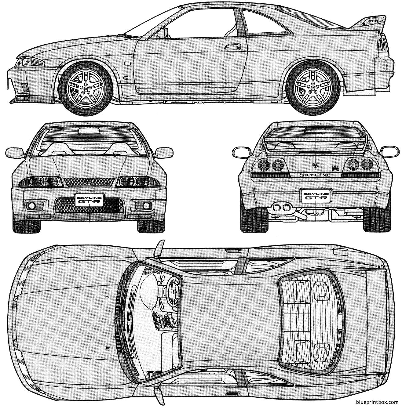 Nissan Skyline R32 Drawing
