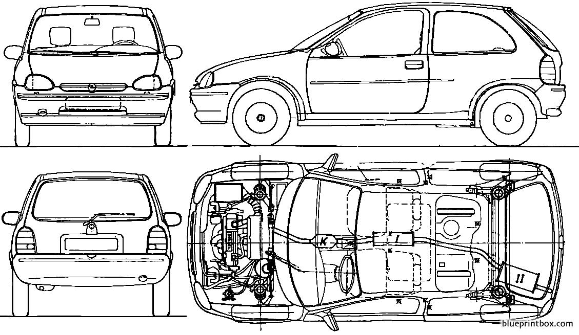 Templates - Cars - Opel - Opel Corsa B Sedan