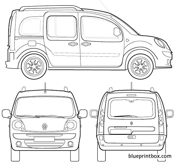 Superposición Campanilla perrito renault kangoo 2009 - BlueprintBox.com - Free Plans and Blueprints of Cars,  Trailers, Ships, Airplanes, Jets, Scifi and more...