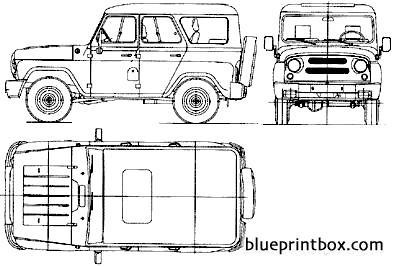 uaz hunter 2008 - BlueprintBox.com - Free Plans and Blueprints of Cars ...