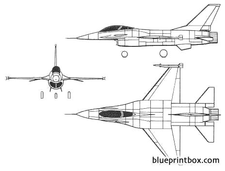 general dynamics f 16a fighting falcon - BlueprintBox.com - Free Plans ...