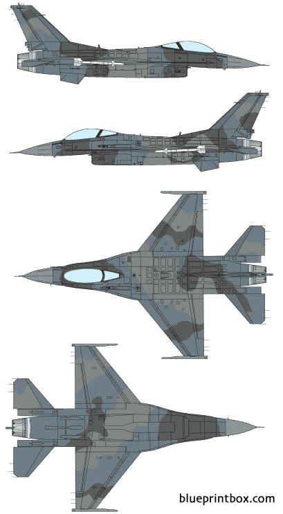 general dynamics f 16n fighting falcon - BlueprintBox.com - Free Plans