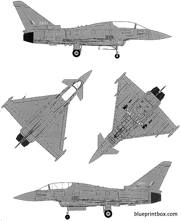 Euro Fighter Ef 2000b Typhoon 2 Blueprintbox Com Free Plans And Blueprints Of Cars Trailers Ships Airplanes Jets Scifi And More