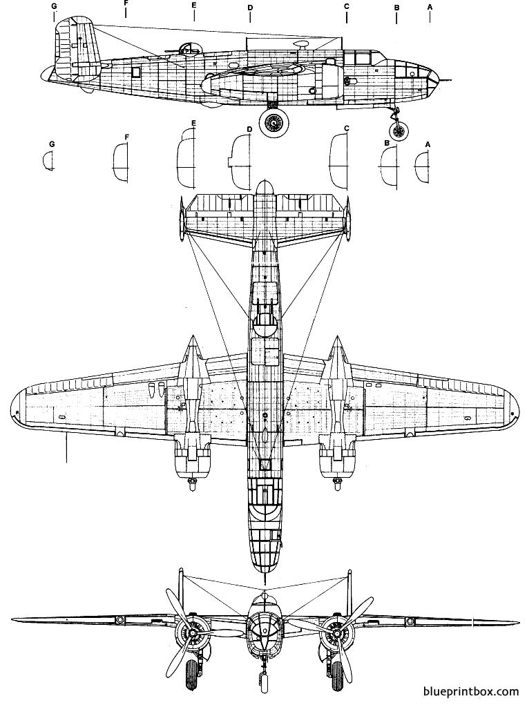 north american b 25c mitchell - BlueprintBox.com - Free Plans and ...