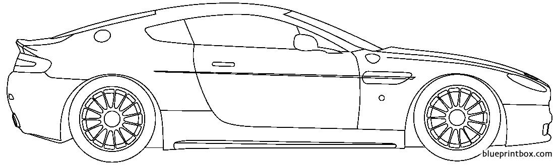 aston martin vantage gt4 2009 - BlueprintBox.com - Free Plans and