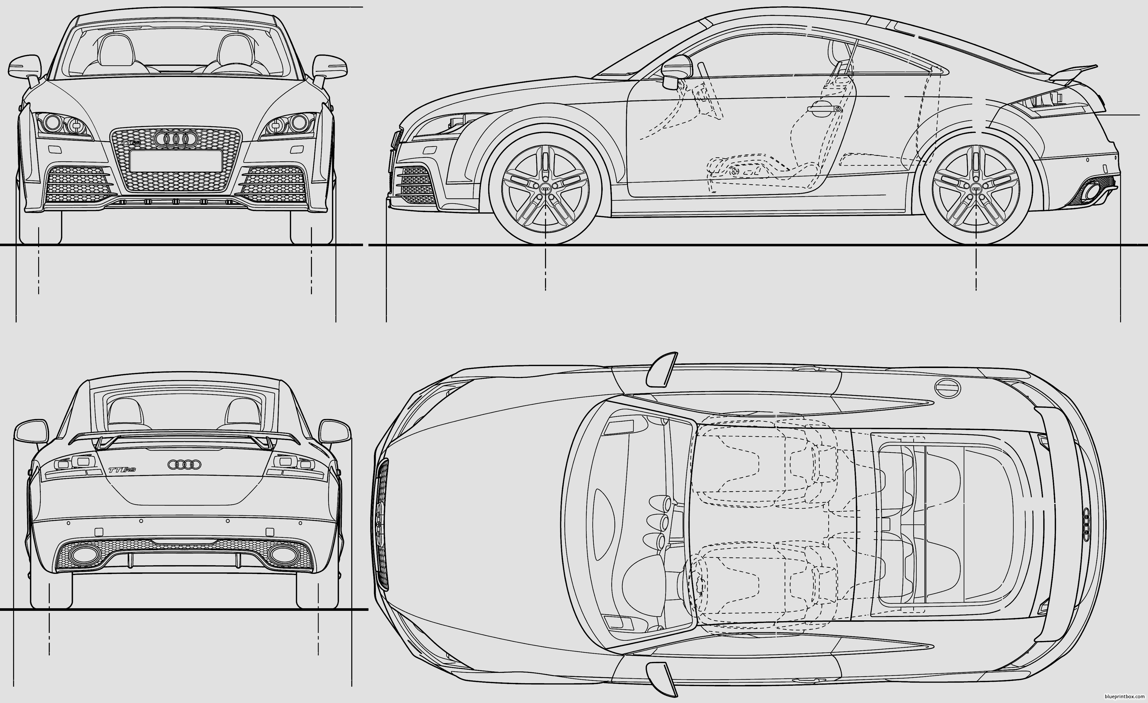 audi tt rs 2010 Free Plans and Blueprints of Cars