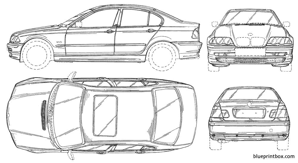 Bmw 3 Sedan E46 Free Plans And Blueprints Of Cars Trailers Ships 