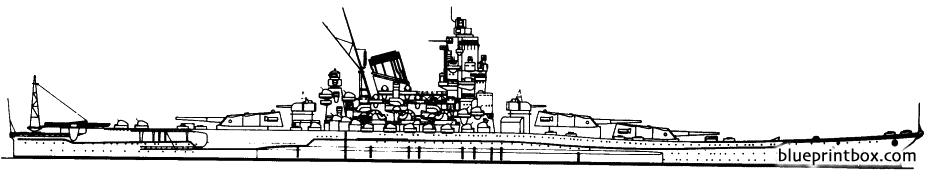Yamato Battleship Line Drawing