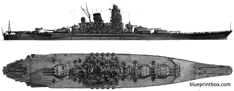 ijn yamato 1945 battleship 2 - BlueprintBox.com - Free Plans and ...