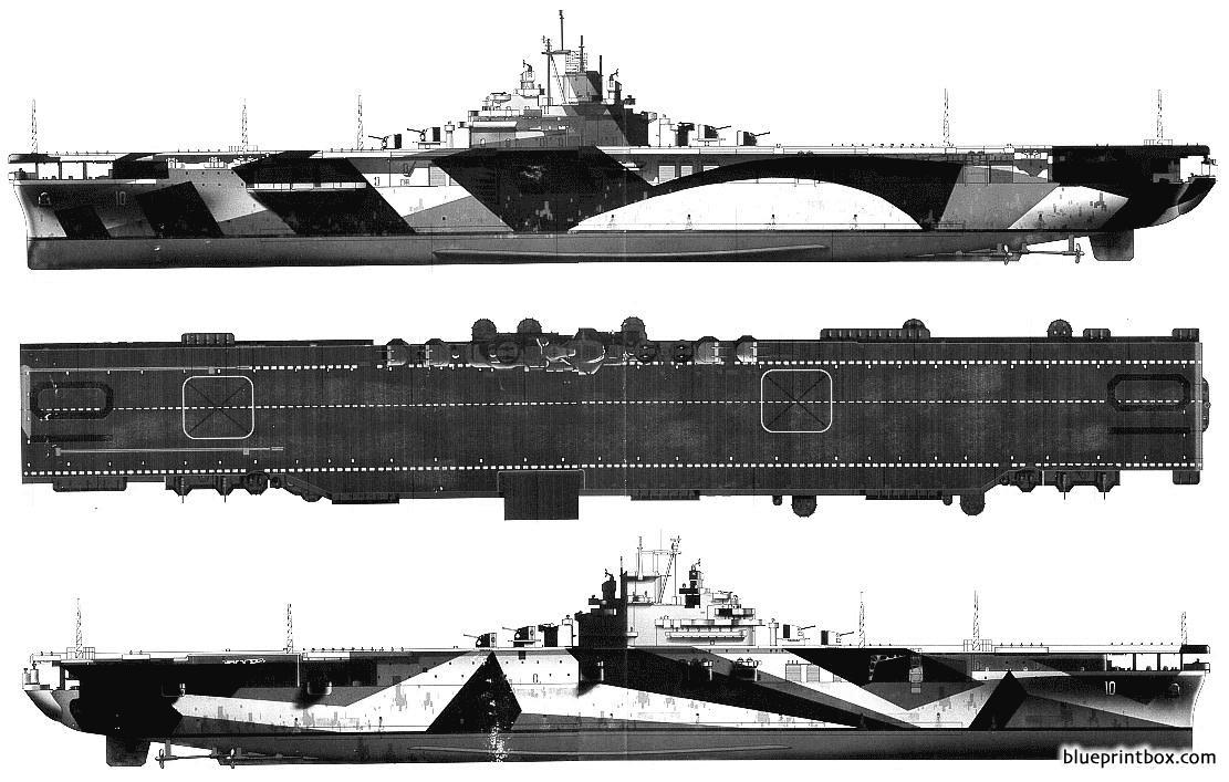 uss cv 10 yorktown 1944 - BlueprintBox.com - Free Plans and Blueprints ...