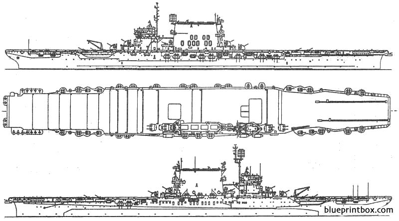 Blueprints USS Saratoga CV 60