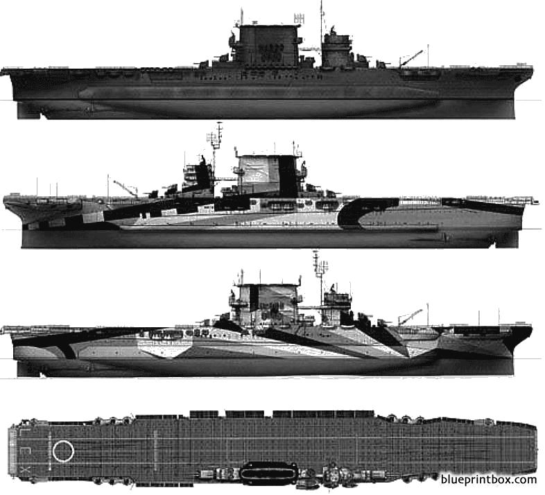 Blueprints USS Saratoga CV 60