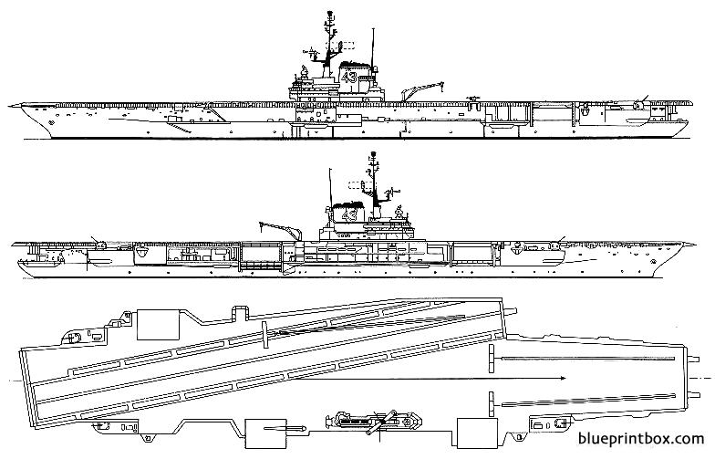 uss cv 43 coral sea 1960 2 - BlueprintBox.com - Free Plans and ...