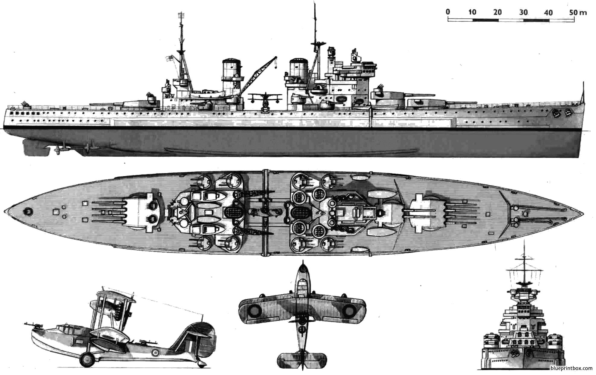 HMS King George V Battleship Plans