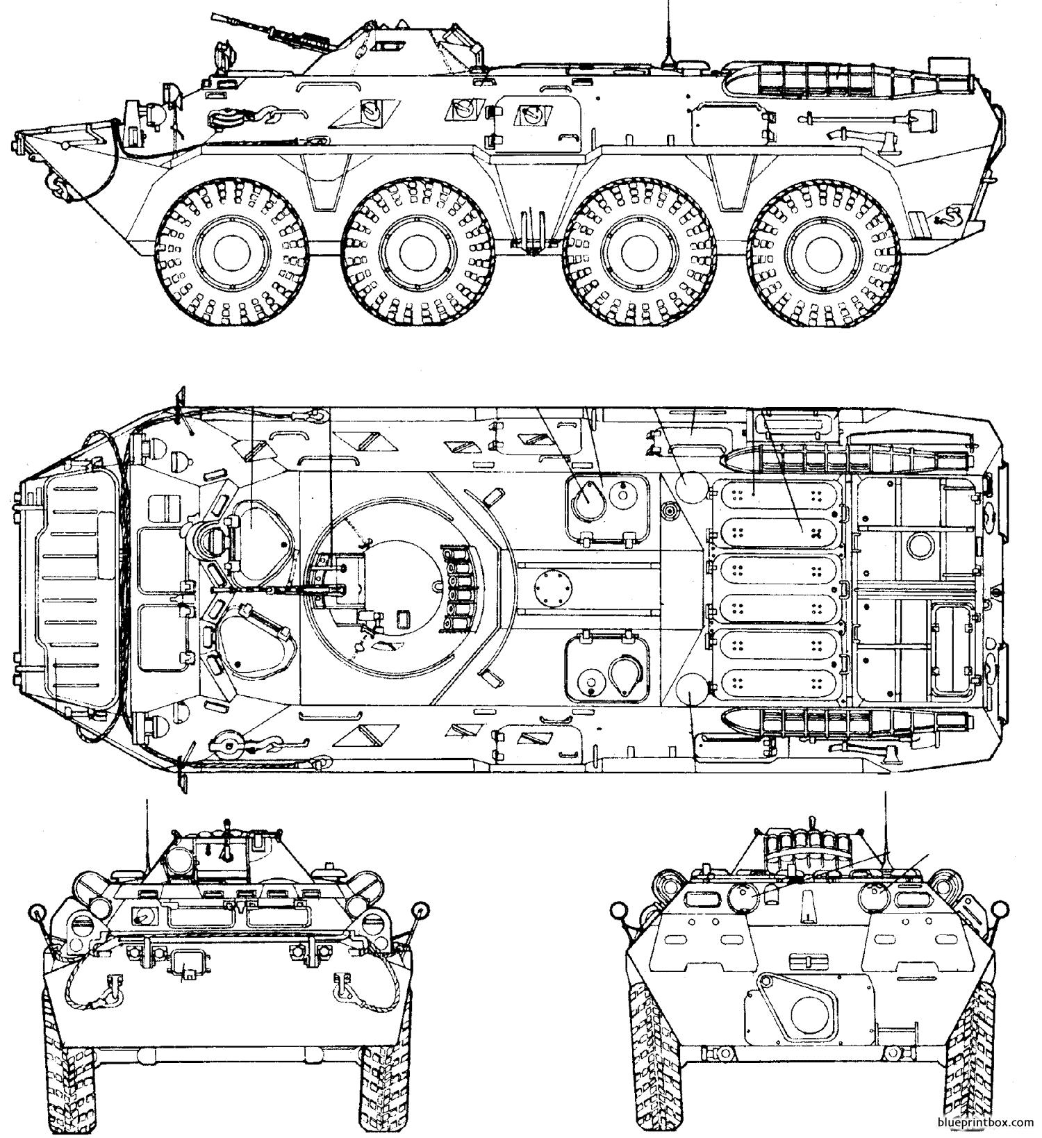 btr 80 12 - BlueprintBox.com - Free Plans and Blueprints of Cars ...