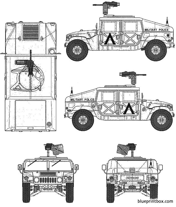 Military Humvee Blueprints