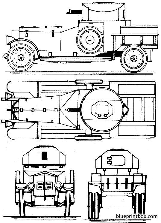 rolls royce armoured car wwi 2 - BlueprintBox.com - Free Plans and ...