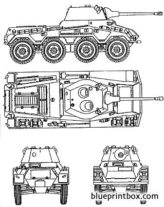 sdkfz234 2 puma armoured car - BlueprintBox.com - Free Plans and ...