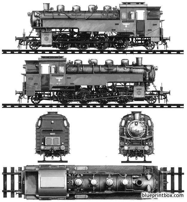 Steam Locomotive Train Blueprints