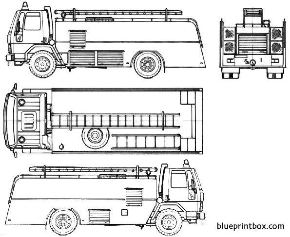 ford e cargo 1680 fire truck 1980 - BlueprintBox.com - Free Plans and ...