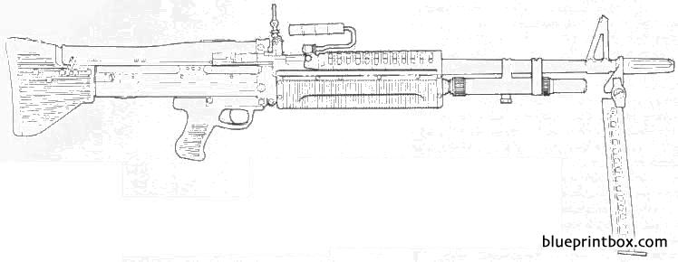 M60 Machine Gun Drawing
