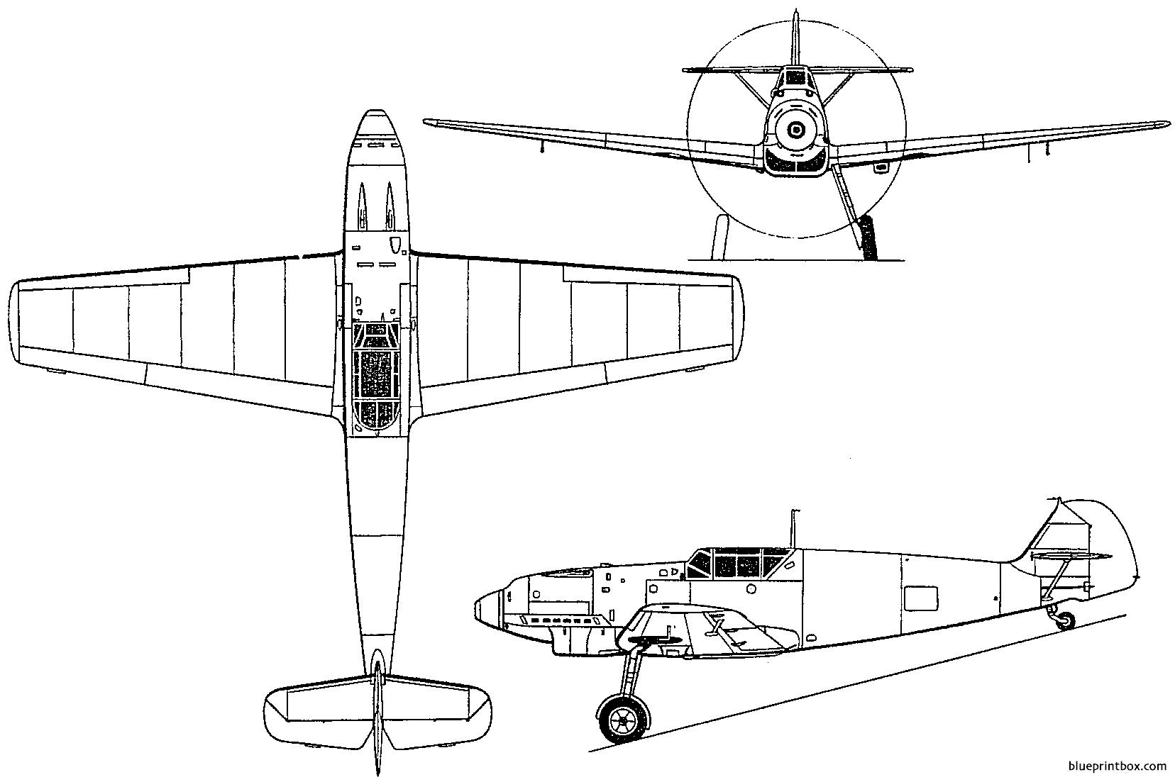 Messerschmitt Bf 109 Plans Drawings Messerschmitt Luftwaffe Planes ...