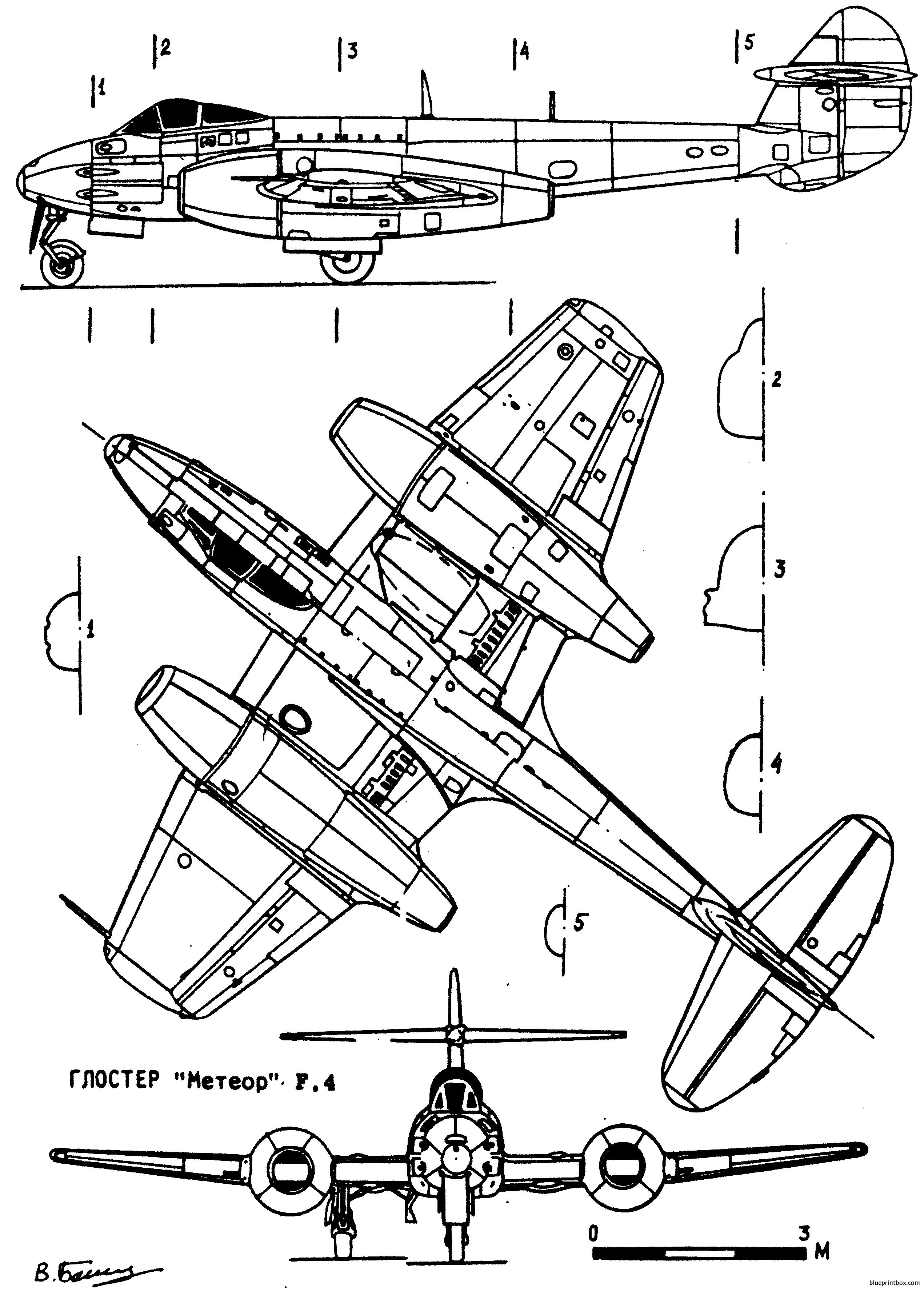 gloster meteor 2 - BlueprintBox.com - Free Plans and Blueprints of Cars ...