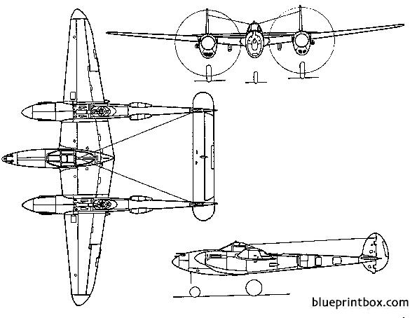 P 38 Lightning Blueprints