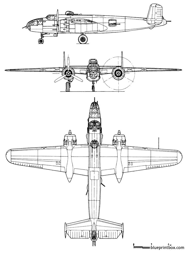 north american b 25j mitchell - BlueprintBox.com - Free Plans and ...