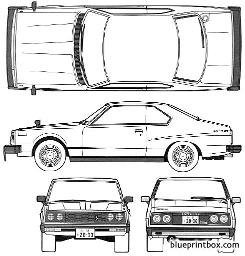 datsun skyline 240k 2000gt es 2 door ht c210 1977 - BlueprintBox.com