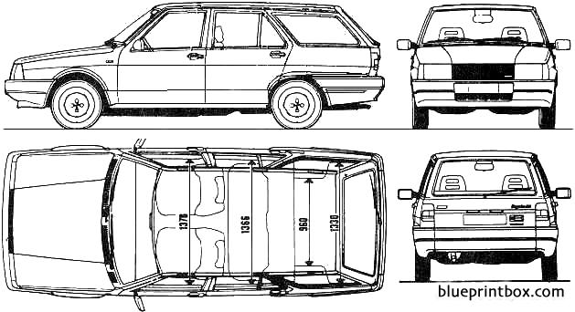 fiat regatta 100 weekend 1986 - BlueprintBox.com - Free Plans and Blueprints of Cars, Trailers