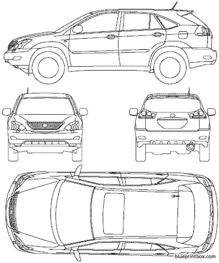 lexus rx 2007 - BlueprintBox.com - Free Plans and Blueprints of Cars