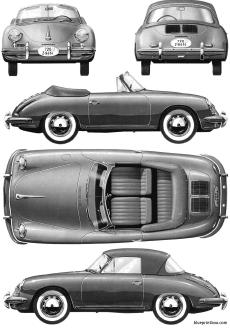 porsche 356c 1600 cabriolet 1964