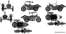 ija type 97 motorcycle rikuo + sidecar