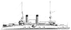 russia   tsessarevitch 1903 battleship