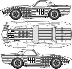 corvette sebring 1971 john greenwoods star and stripes