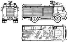 mercedes benz l1222 f 35 fire truck 1981